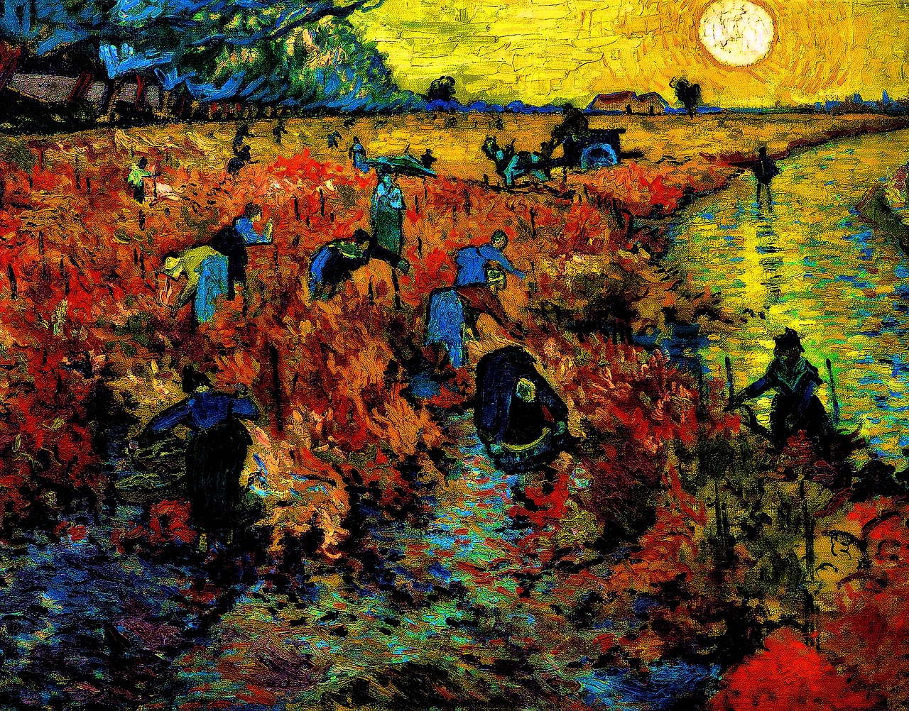 "O Vinhedo Vermelho" - Van Gogh.